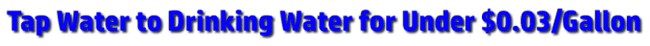 Water filters and drinking water systems